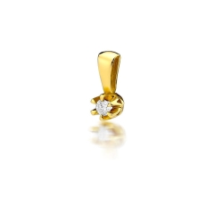 Zawieszka z żółtego złota 585 z diamentem 0,10ct The Diamonds BZ-32-0,10ct