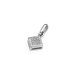 Zawieszka z białego złota 585 z diamentami 0,045ct The Diamonds BZ-36-b