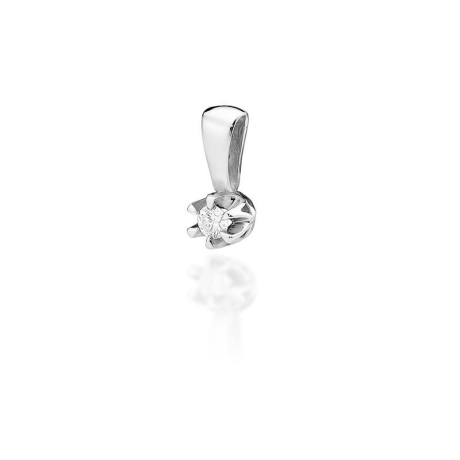 Przejdź do produktu Zawieszka z białego złota 585 z diamentem 0,10ct The Diamonds