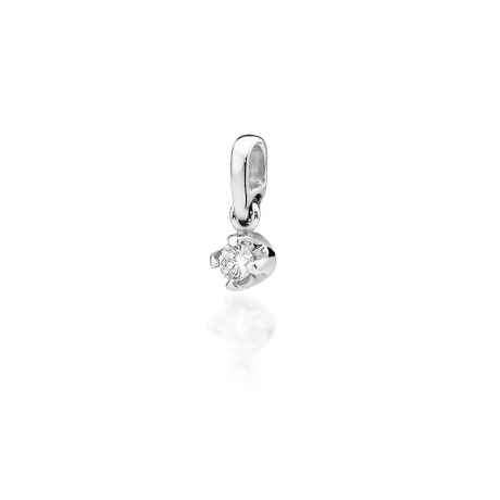 Przejdź do produktu Zawieszka z białego złota 585 z diamentem 0,10ct The Diamonds 