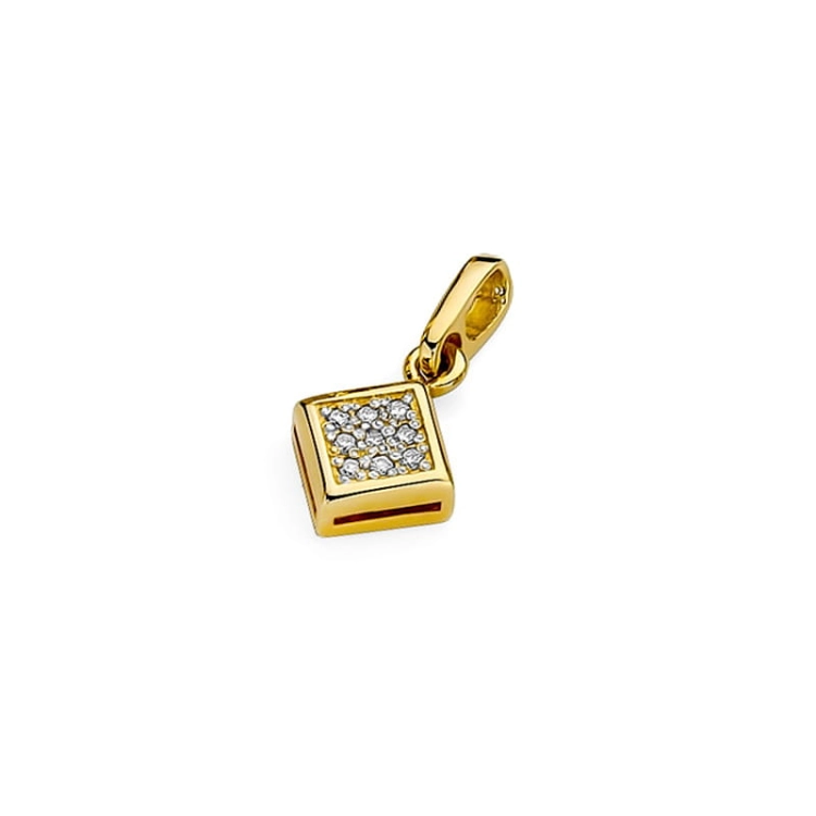 Zawieszka z żółtego złota 585 z diamentami 0,045ct The Diamonds