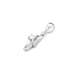 Zawieszka z białego złota 585 z diamentem 0,08ct The Diamonds