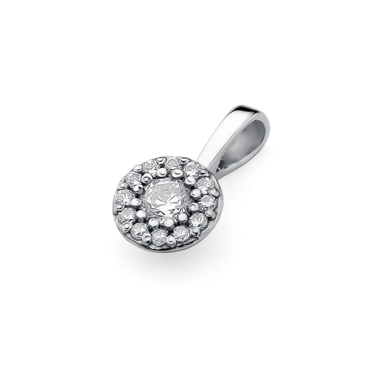 Zawieszka z białego złota 585 z diamentami 0,22ct The Diamonds