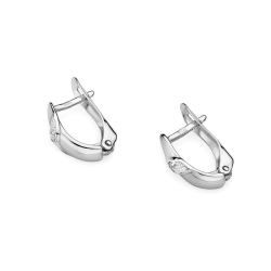 Kolczyki z białego złota 585 z diamentami 0,04ct The Diamonds