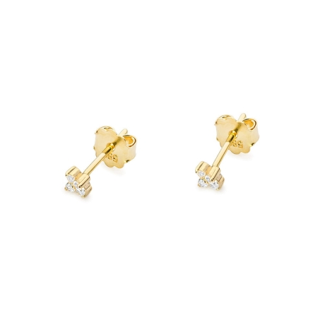 Przejdź do produktu Kolczyki z żółtego złota 585 z diamentami 0,09ct The Diamonds