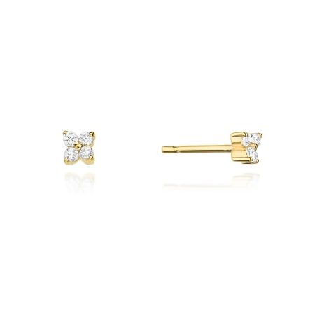 Przejdź do produktu Kolczyki z żółtego złota 585 z diamentami 0,09ct The Diamonds