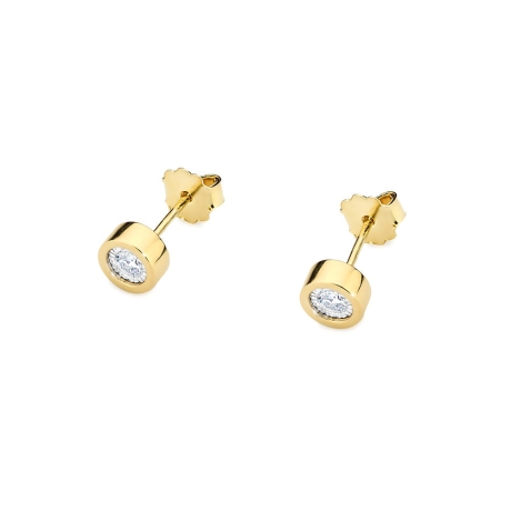 Przejdź do produktu Kolczyki z żółtego złota 585 z diamentami 0,16ct The Diamonds