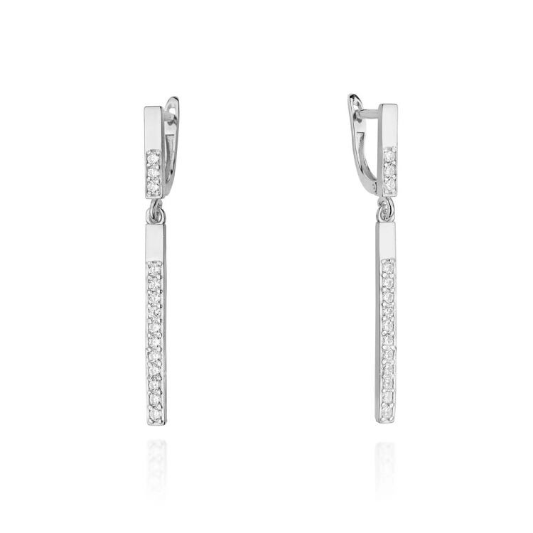 Kolczyki z białego złota 585 z diamentami 0,56ct The Diamonds