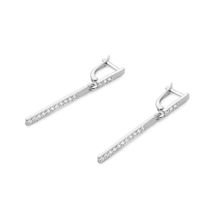 Kolczyki z białego złota 585 z diamentami 0,56ct The Diamonds