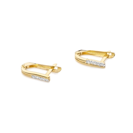 Przejdź do produktu Kolczyki z żółtego złota 585 z diamentami 0,15ct The Diamonds
