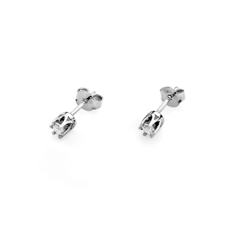 Kolczyki z białego złota 585 z diamentami 0,20ct The Diamonds