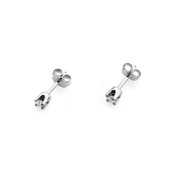 Kolczyki z białego złota 585 z diamentami 0,16ct The Diamonds