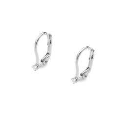 Kolczyki z białego złota 585 z diamentami 0,06ct The Diamonds