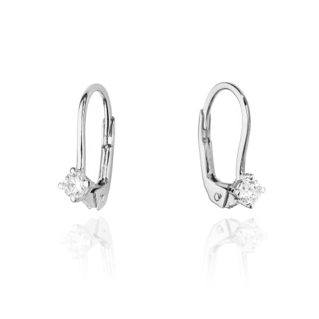 Przejdź do produktu Kolczyki z białego złota 585 z diamentami 0,20ct The Diamonds