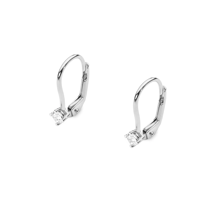 Kolczyki z białego złota 585 z diamentami 0,20ct The Diamonds