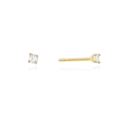Kolczyki z żółtego złota 585 z diamentami 0,08ct The Diamonds