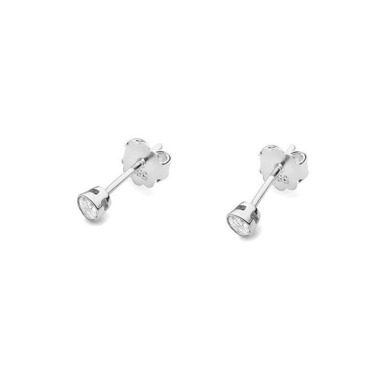 Kolczyki z białego złota 585 z diamentami 0,20ct The Diamonds