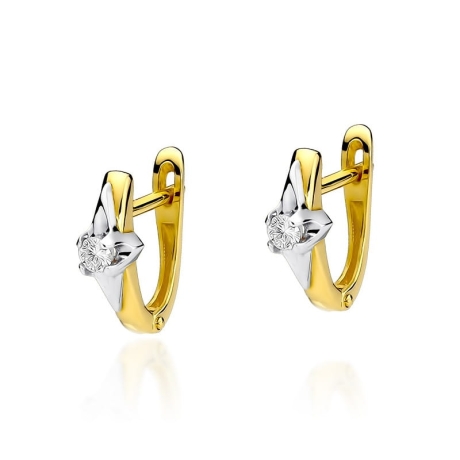 Przejdź do produktu Kolczyki z żółtego złota 585 z diamentami 0,20ct The Diamonds