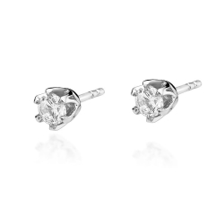 Kolczyki z białego złota 585 z diamentami 0,60ct The Diamonds