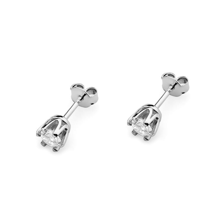 Kolczyki z białego złota 585 z diamentami 0,60ct The Diamonds