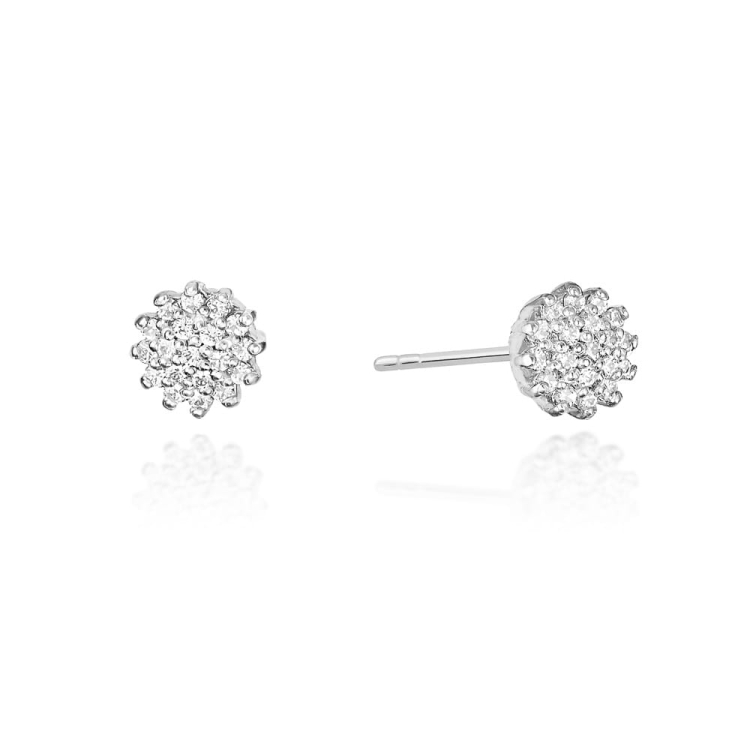 Kolczyki z białego złota 585 z diamentami 0,20ct The Diamonds