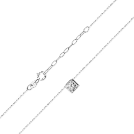 Przejdź do produktu Naszyjnik z białego złota z diamentami 0,08ct The Diamonds 