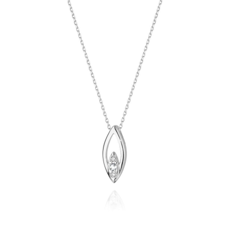 Przejdź do produktu Naszyjnik z białego złota z diamentami 0,08ct The Diamonds