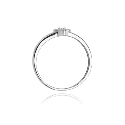 Pierścionek zaręczynowy z białego złota z diamentem 0,04ct Fire Of Love
