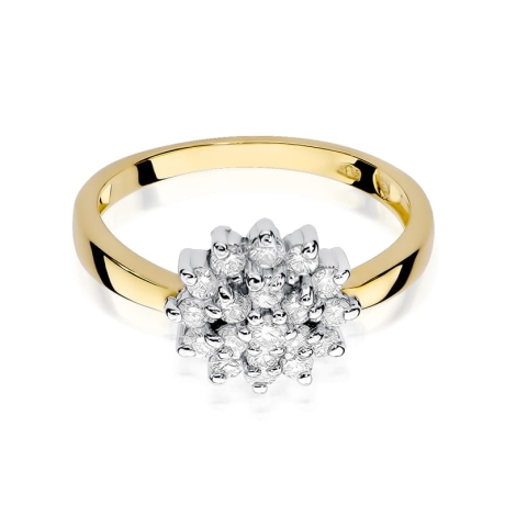 Przejdź do produktu Pierścionek zaręczynowy z żółtego złota z diamentami 0,40ct Fire Of Love