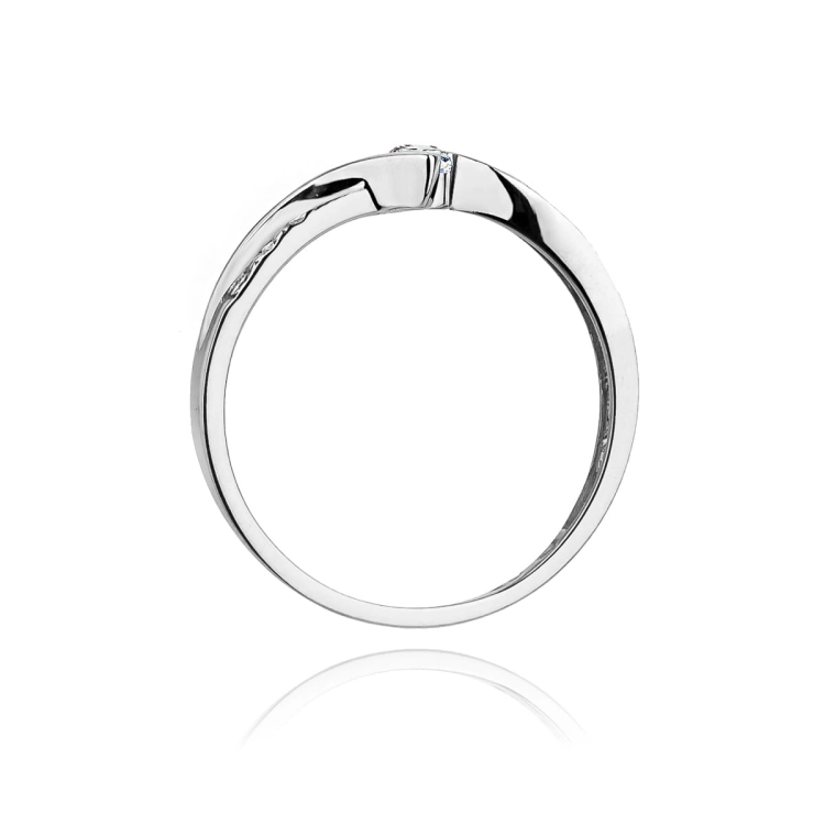 Pierścionek zaręczynowy z białego złota z brylantami 0,16ct Fire Of Love