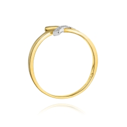 Pierścionek zaręczynowy z żółtego złota z diamentami 0,02ct Fire Of Love