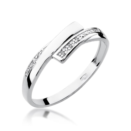 Przejdź do produktu Pierścionek zaręczynowy z białego złota z diamentami 0,02ct Fire Of Love