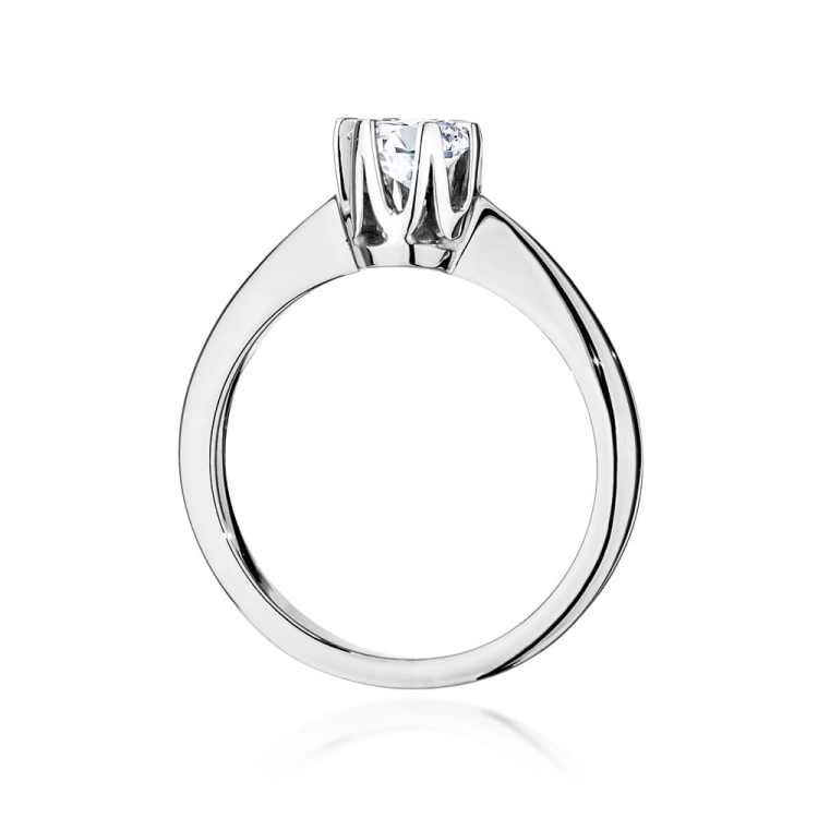 Pierścionek zaręczynowy z białego złota z diamentem 0,40ct Fire Of Love
