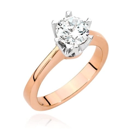 Przejdź do produktu Pierścionek zaręczynowy z różowego złota z diamentem 0,70ct Fire Of Love 