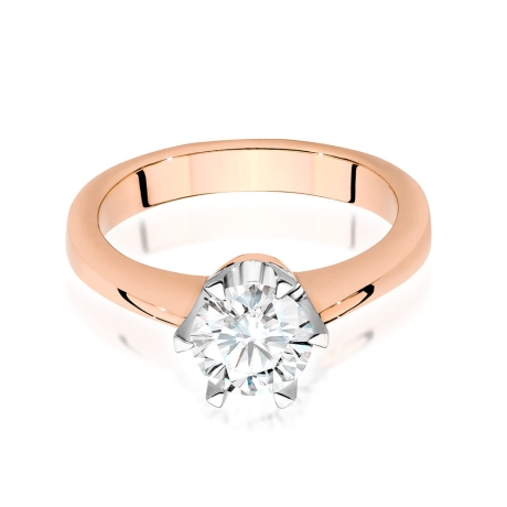 Przejdź do produktu Pierścionek zaręczynowy z różowego złota z diamentem 0,70ct Fire Of Love 