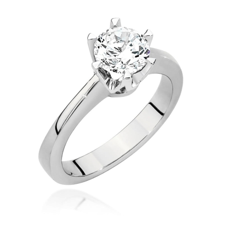 Przejdź do produktu Pierścionek zaręczynowy z białego złota z diamentem 1,00ct Fire Of Love