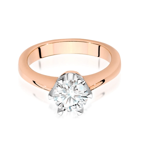 Przejdź do produktu Pierścionek zaręczynowy z różowego złota z diamentem 1,00ct Fire Of Love