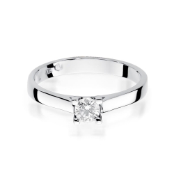 Pierścionek zaręczynowy z białego złota z brylantem 0,25ct Fire Of Love