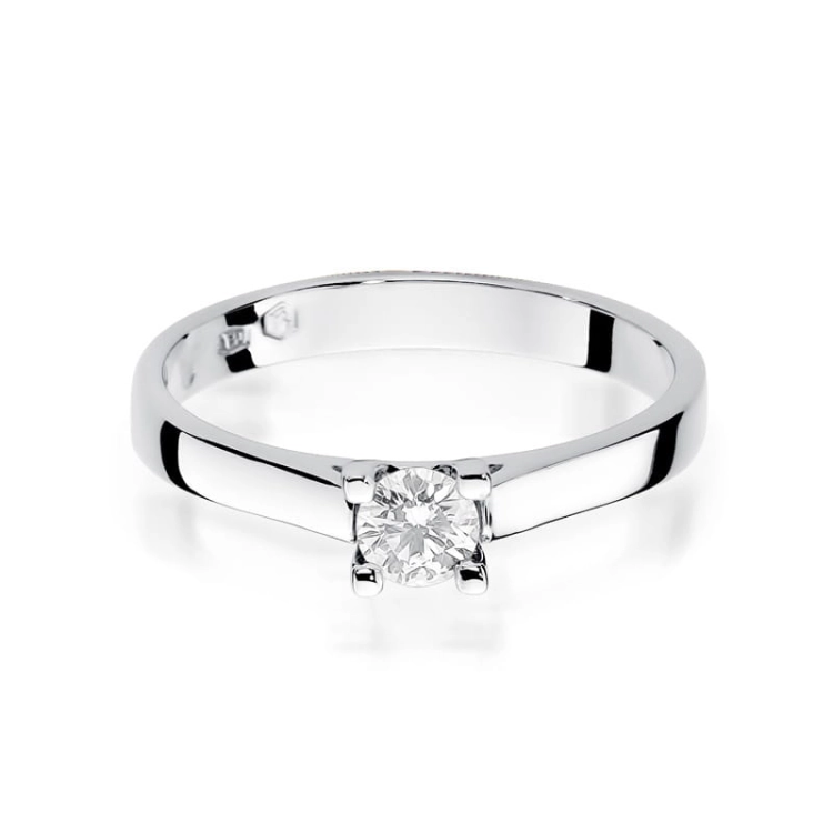 Pierścionek zaręczynowy z białego złota z brylantem 0,25ct Fire Of Love