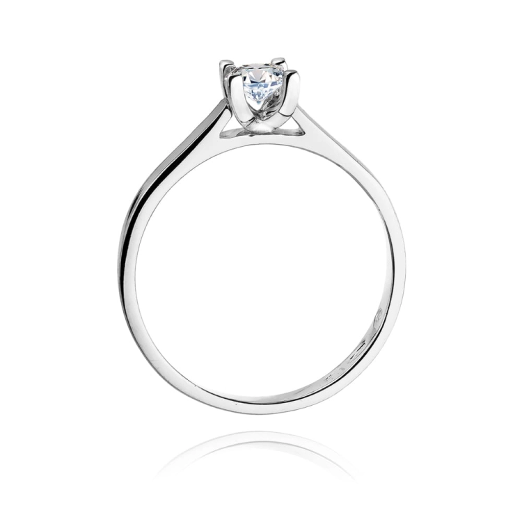 Pierścionek zaręczynowy z białego złota z brylantem 0,25ct Fire Of Love