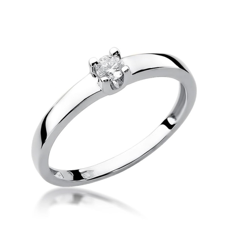 Przejdź do produktu Pierścionek zaręczynowy z białego złota z diamentem 0,08ct Fire Of Love