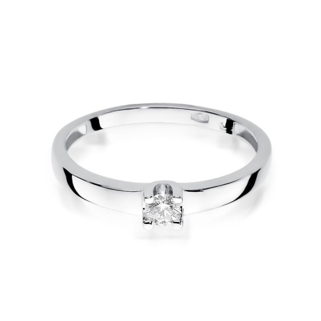 Przejdź do produktu Pierścionek zaręczynowy z białego złota z diamentem 0,08ct Fire Of Love