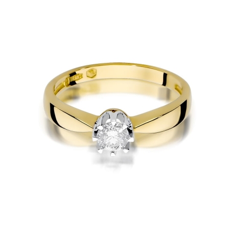Przejdź do produktu Pierścionek zaręczynowy z żółtego złota z diamentem 0,30ct Fire Of Love