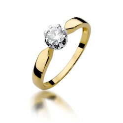 Pierścionek zaręczynowy z żółtego złota z diamentem 0,50ct Fire Of Love