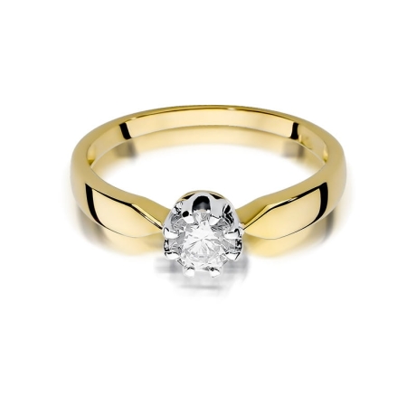 Przejdź do produktu Pierścionek zaręczynowy z żółtego złota z diamentem 0,50ct Fire Of Love 
