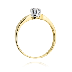 Pierścionek zaręczynowy z żółtego złota z diamentem 0,50ct Fire Of Love