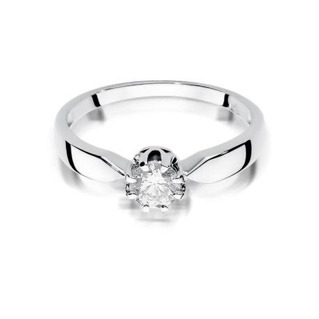 Przejdź do produktu Pierścionek zaręczynowy z białego złota z diamentem 0,70ct Fire Of Love 