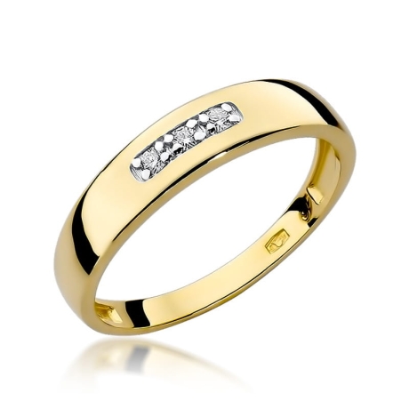 Przejdź do produktu Pierścionek zaręczynowy z żółtego złota z brylantami 0,05ct Fire Of Love