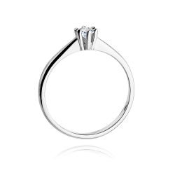 Pierścionek zaręczynowy z białego złota z brylantem 0,15ct Fire Of Love