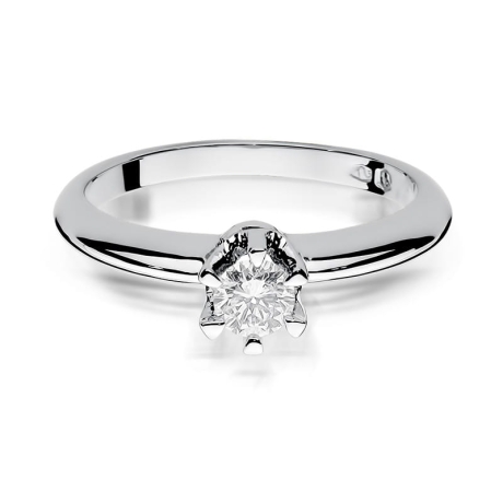 Przejdź do produktu Pierścionek zaręczynowy z białego złota z diamentem 0,30ct Fire Of Love 